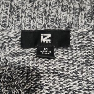 IZ Byer Women's Charcoal and White Knit Sweater